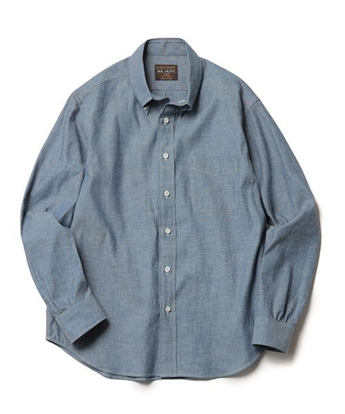 MR.OLIVE / 5oz VINTAGE CHAMBRAY / BUTTON DOWN SHIRT ミスターオリーブ/5oz ヴィンテージシャンブレー / ボタンダウンシャツ