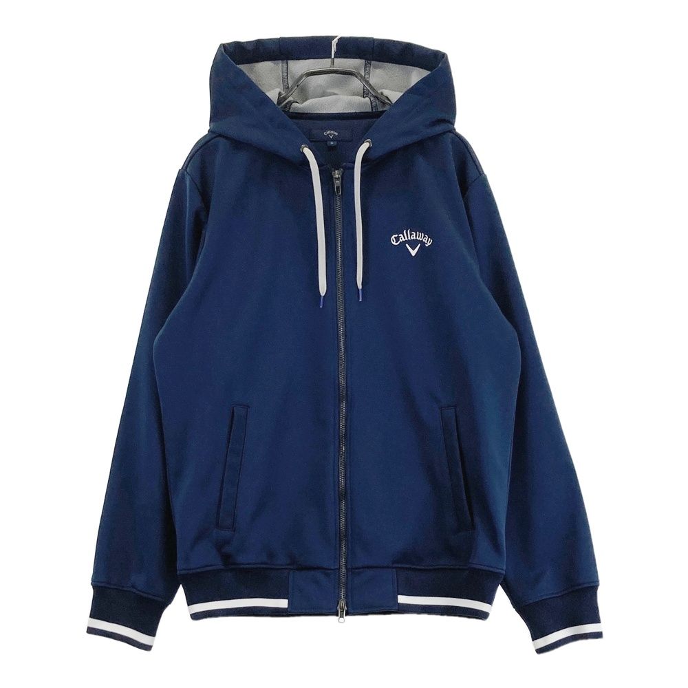 サイズ M CALLAWAY キャロウェイ 裏起毛 ジップパーカー ネイビー系 240101538190 ゴルフウェア メンズ ストスト