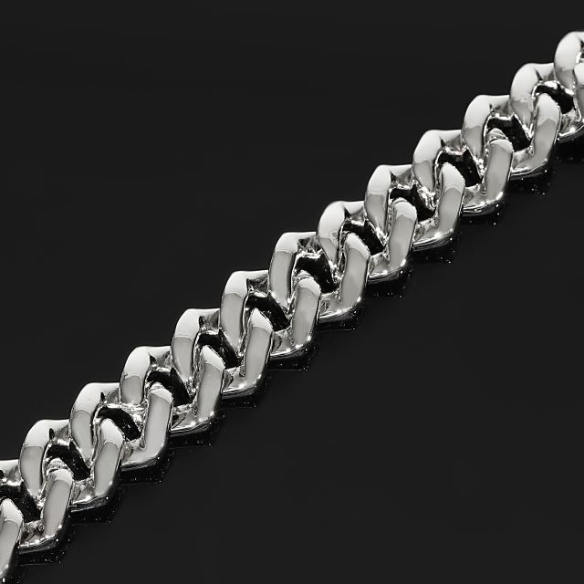 マイアミキューバンチェーン ネックレス シルバー 15mm