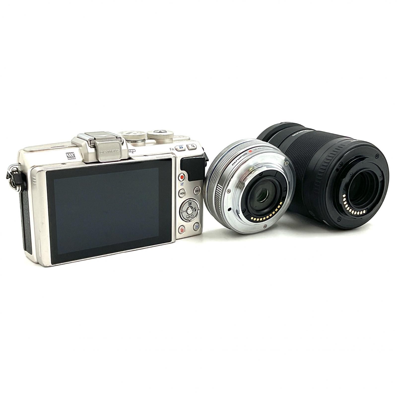 オリンパス OLYMPUS E−PL7 ズームキット SILVER E-PL7 EZ ダブル