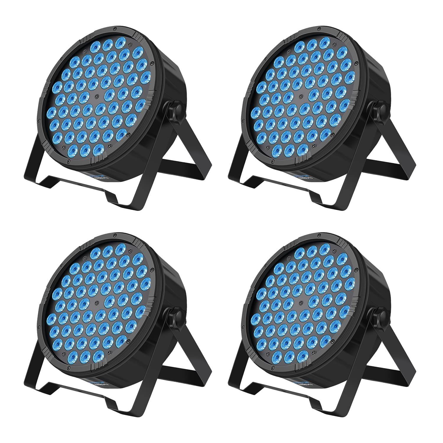 4p BETOPPER ステージライト 54x1.5W RGBW LED LPC008S 舞台照明 多色変換ディスコライト ステージ照明 DMX512 3|7CH パーティライト スポットライト DJ disco light クラブライト 高輝度 音声連動 舞