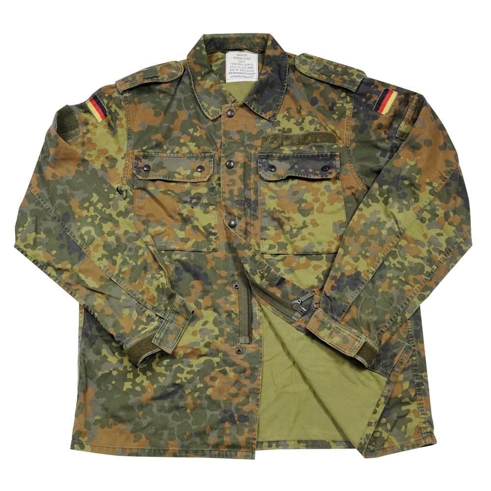 ドイツ軍放出品 コンバットジャケット 国旗パッチ付き フレクター迷彩 [ サイズ6 / 可 ]