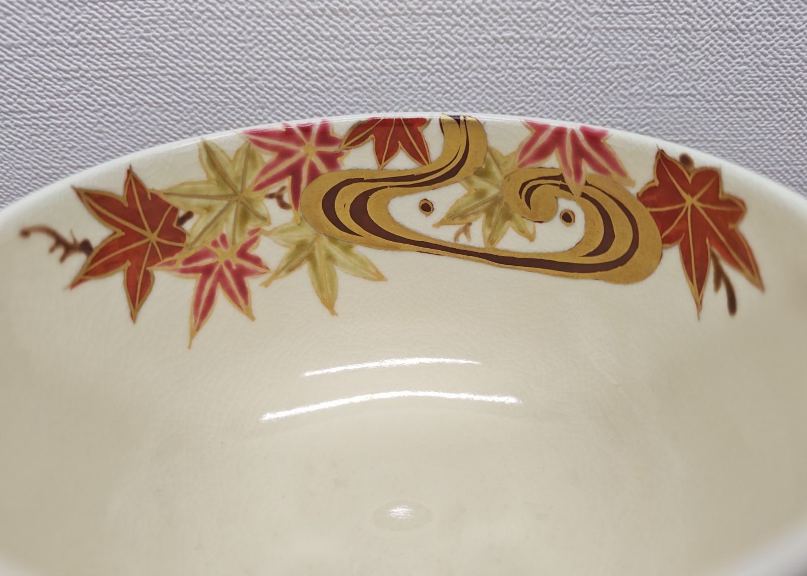 仁清 流水紅葉の図