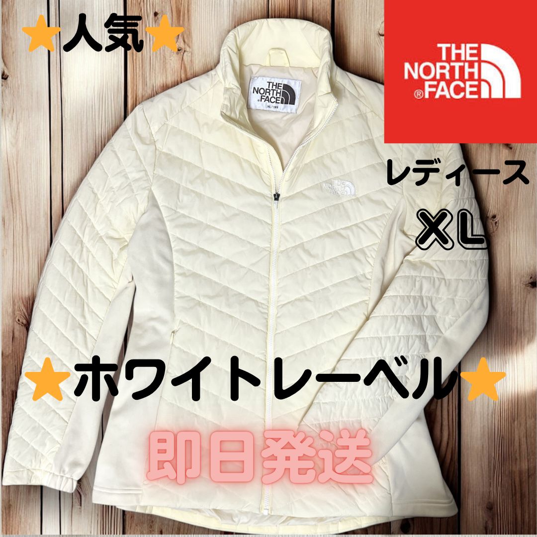 韓国 THE NORTH FACE ノースフェイス 韓国 中綿ジャケット アイボリー レディース XL ライトイエロー 防寒 撥水 軽量 アウター インナーダウン