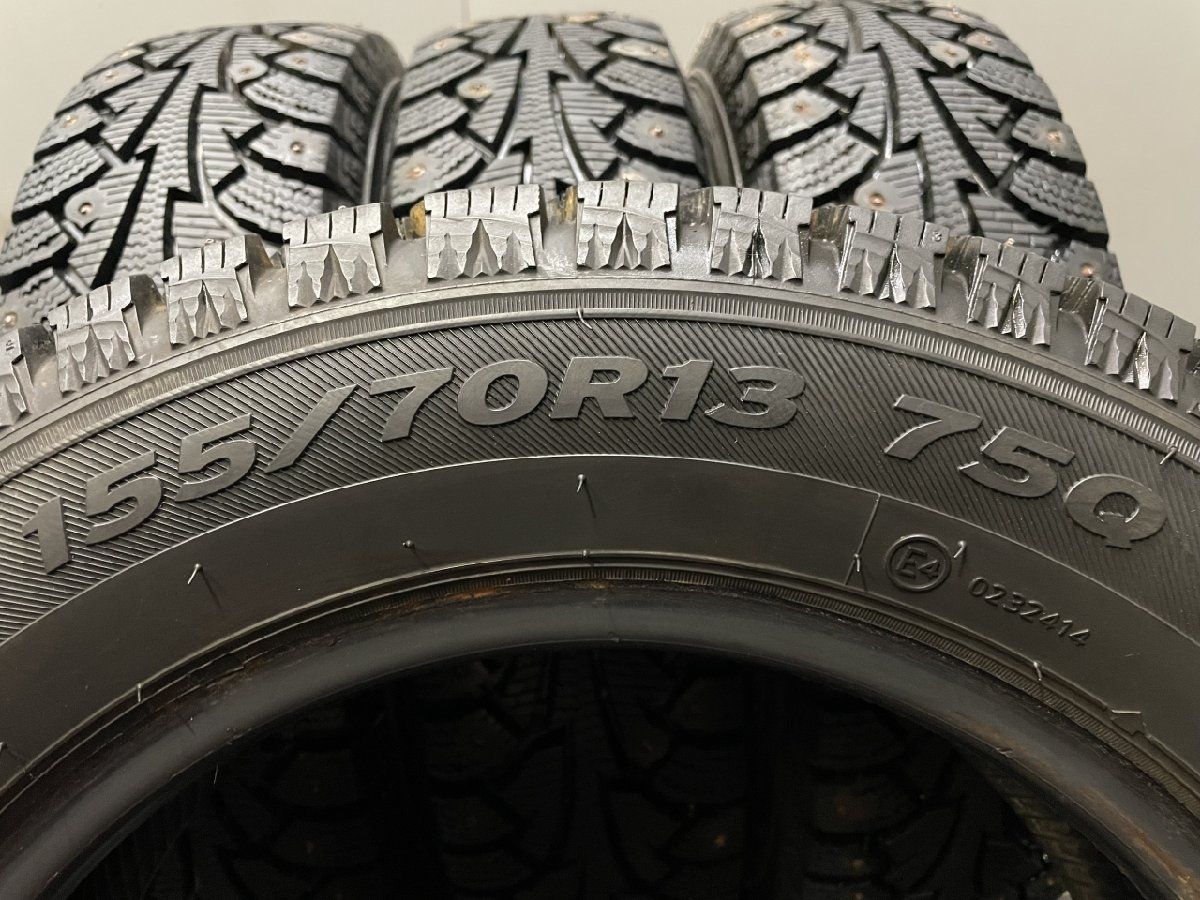 HANKOOK winter I Pike 155/70R13 13インチ スパイクタイヤ 4本 バリ溝 
