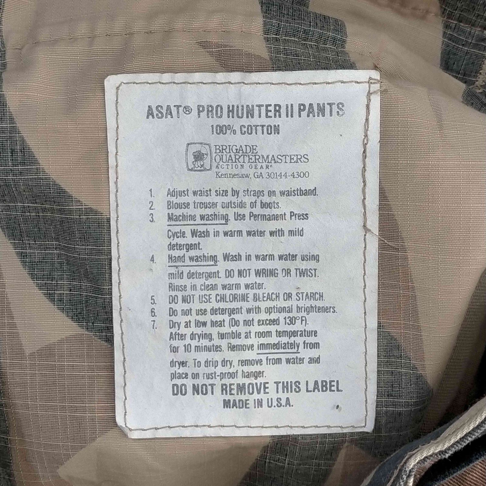 ユーズドフルギ USED古着 USA製 ASAT PRO HUNTER PANTS トライバルカモ メンズ M-L - メルカリ