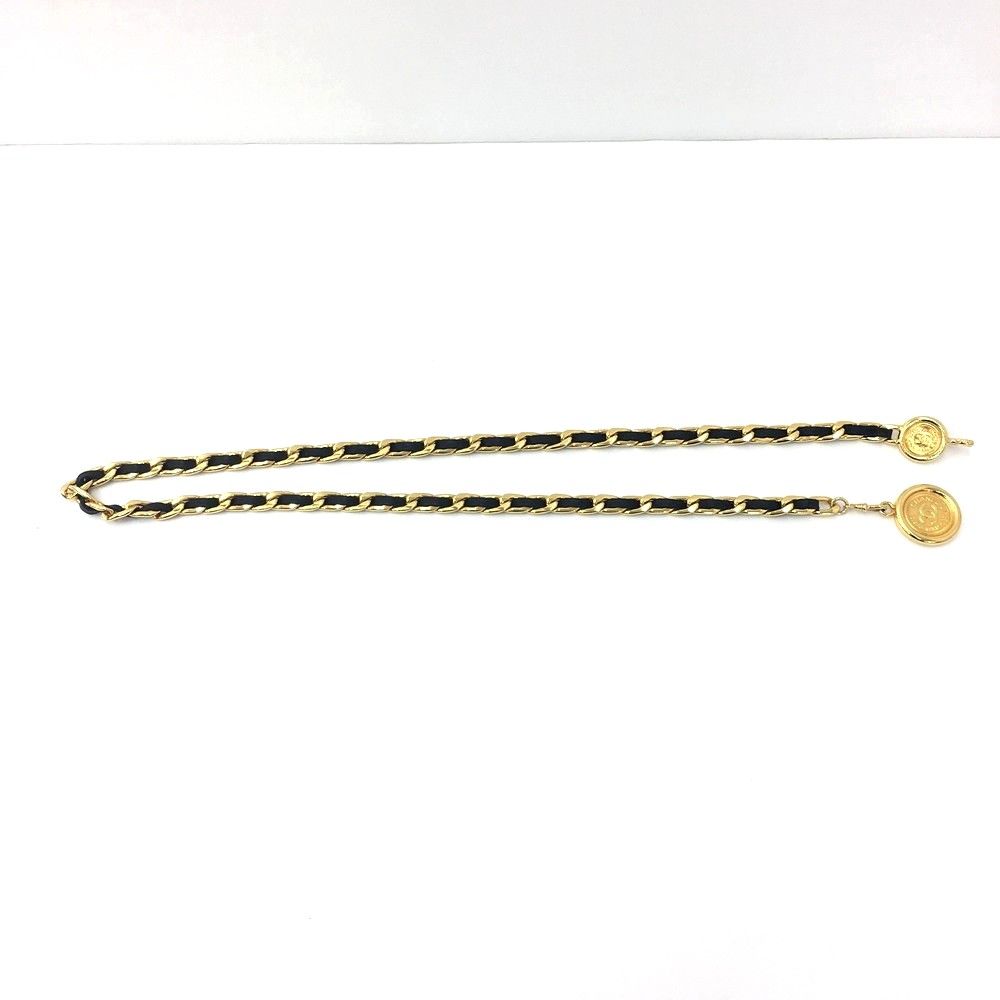 CHANEL 31 RUE CAMBON チェーンベルト GP×レザー □CHANEL シャネル 31 RUE CAMBON GP×レザー チェーンベルト