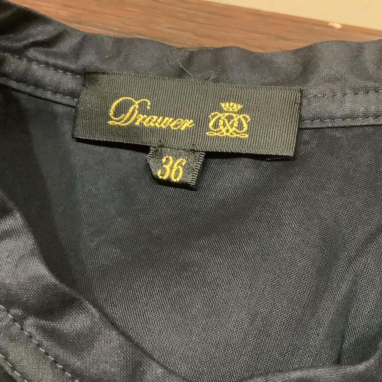 美品 Drawer ドゥロワー コットンボイルフリルノースリーブ 美品 Drawer ドゥロワー コットンボイルフリルノースリーブ