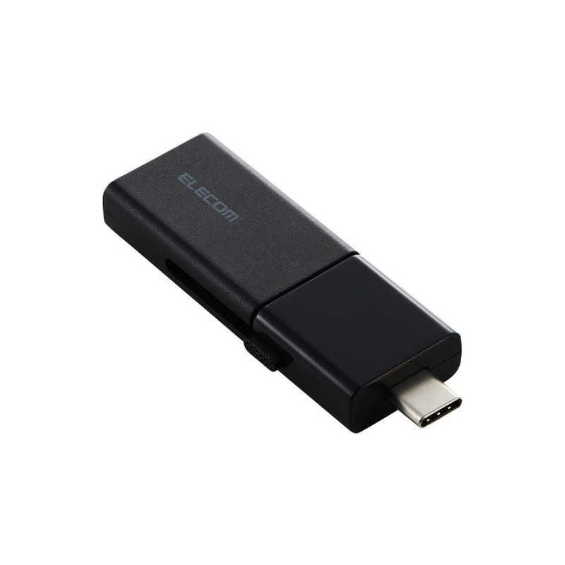 送料無料 ♥ 未開梱 エレコム ELECOM USBメモリ 256GB USB3.2 Gen1 USB Type-C | USB-A 両対応 スライド式 高速データ転送 セキュリティソフト使用可 ブラック MF-WSAU3256GBK