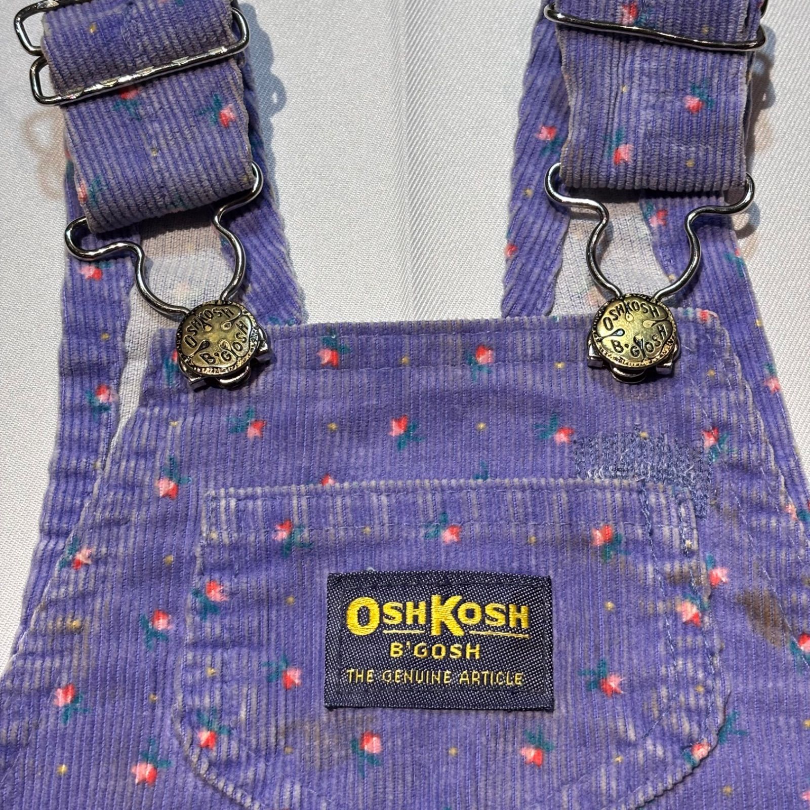 OSHKOSH オシュコシュ made in USA Vintage キッズ オーバーオール コーデュロイ 花柄 ガールズ 女の子