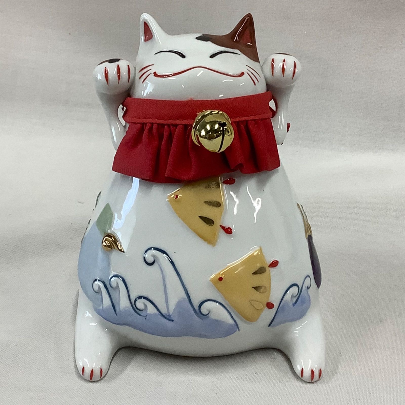 招き猫　猫舎道楽堂　陶器 Amazon.co.jp: 猫舎道楽堂本舗 招き猫 貯金箱 高さ約28cm 大型