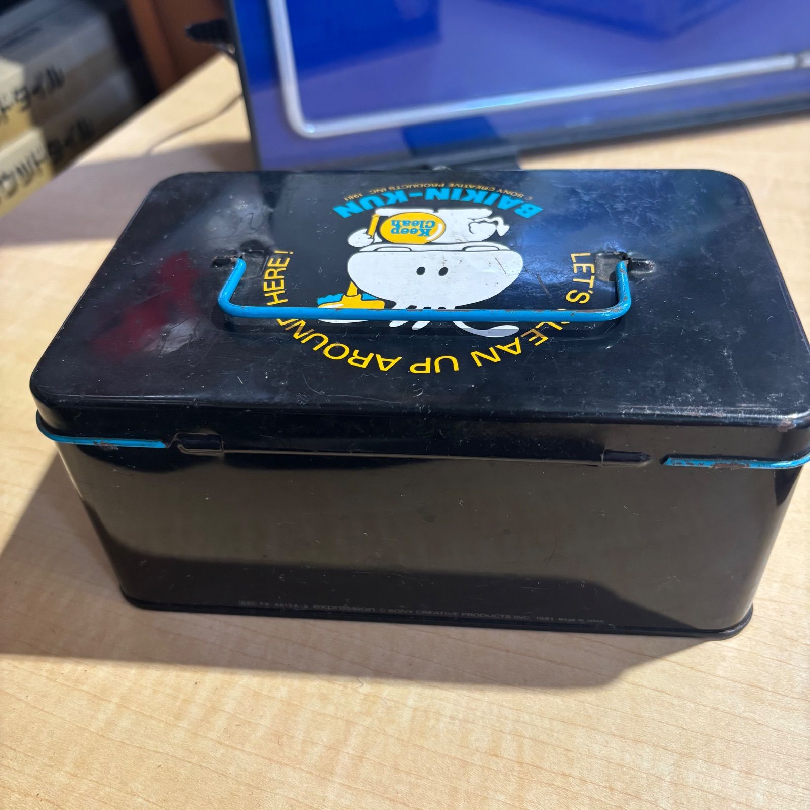 昭和レトロ】 バイキンくん 缶ケース バイキンクン BAIKIN-KUN