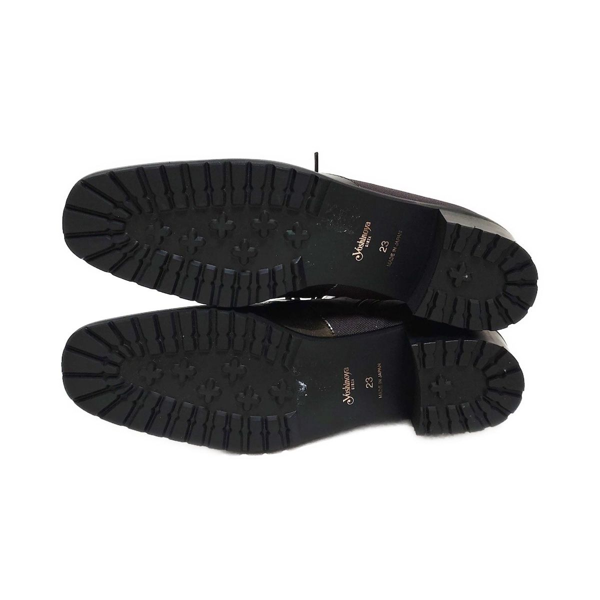 ダークブラウン チェック柄|レースアップ