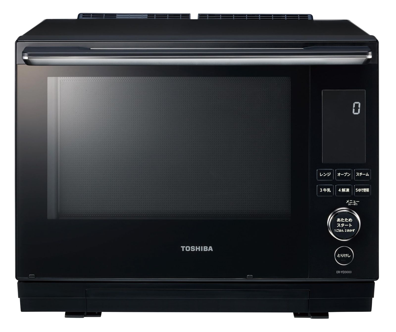 東芝 TOSHIBA オーブンレンジ 電子レンジ フラットテーブル microwave 簡単操作 石窯ドーム 30L ER-YD3000 K ブラック 30L|2段調理