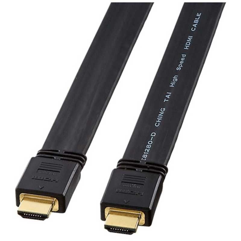 未開梱 サンワサプライ HDMIケーブル ブラック 10m HDMI⇔HDMI フラットタイプ 4K対応 KM-HD20-100FK
