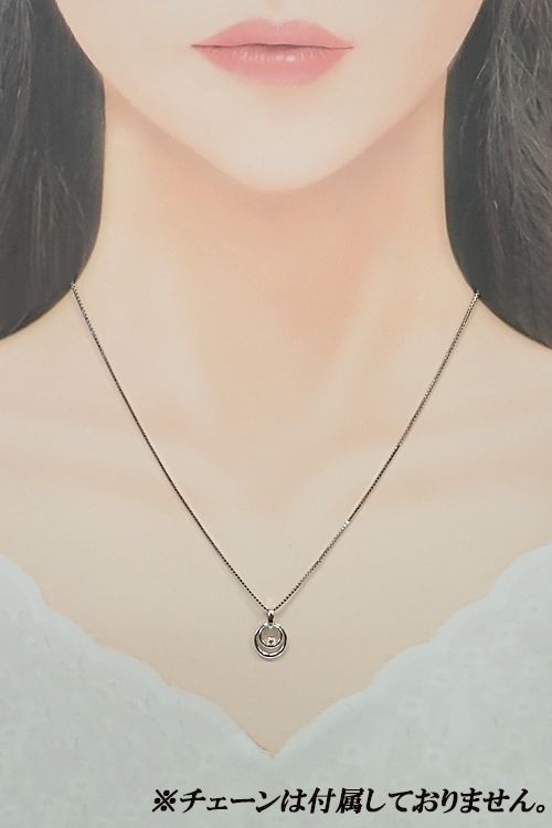 タサキ 田崎真珠 ダイヤモンド ペンダントトップ K18ホワイトゴールド  