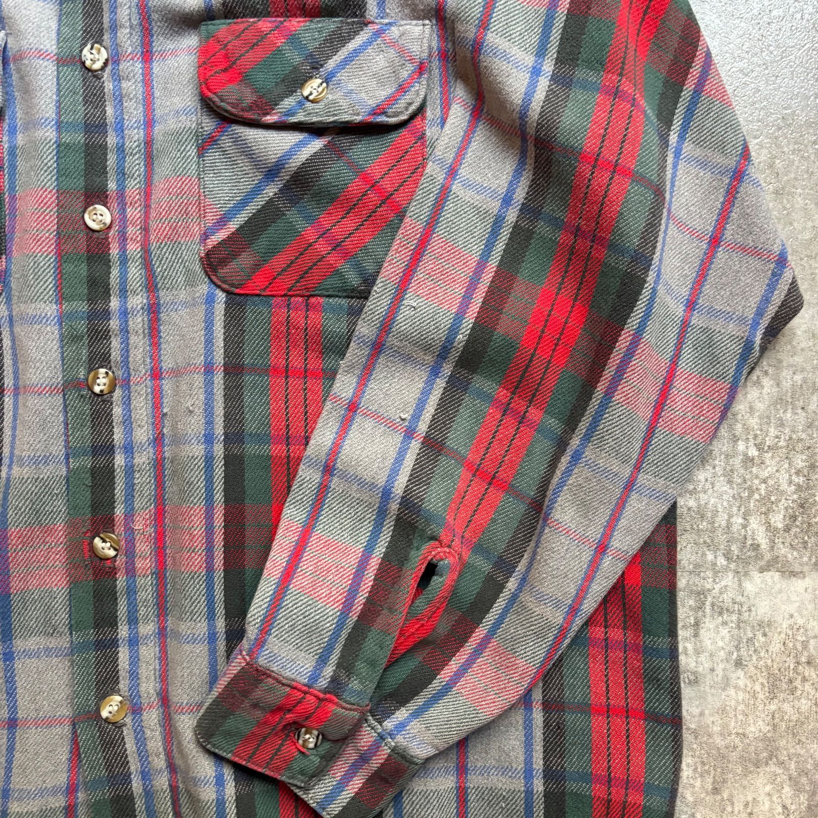 チェック ヘビーネルシャツ