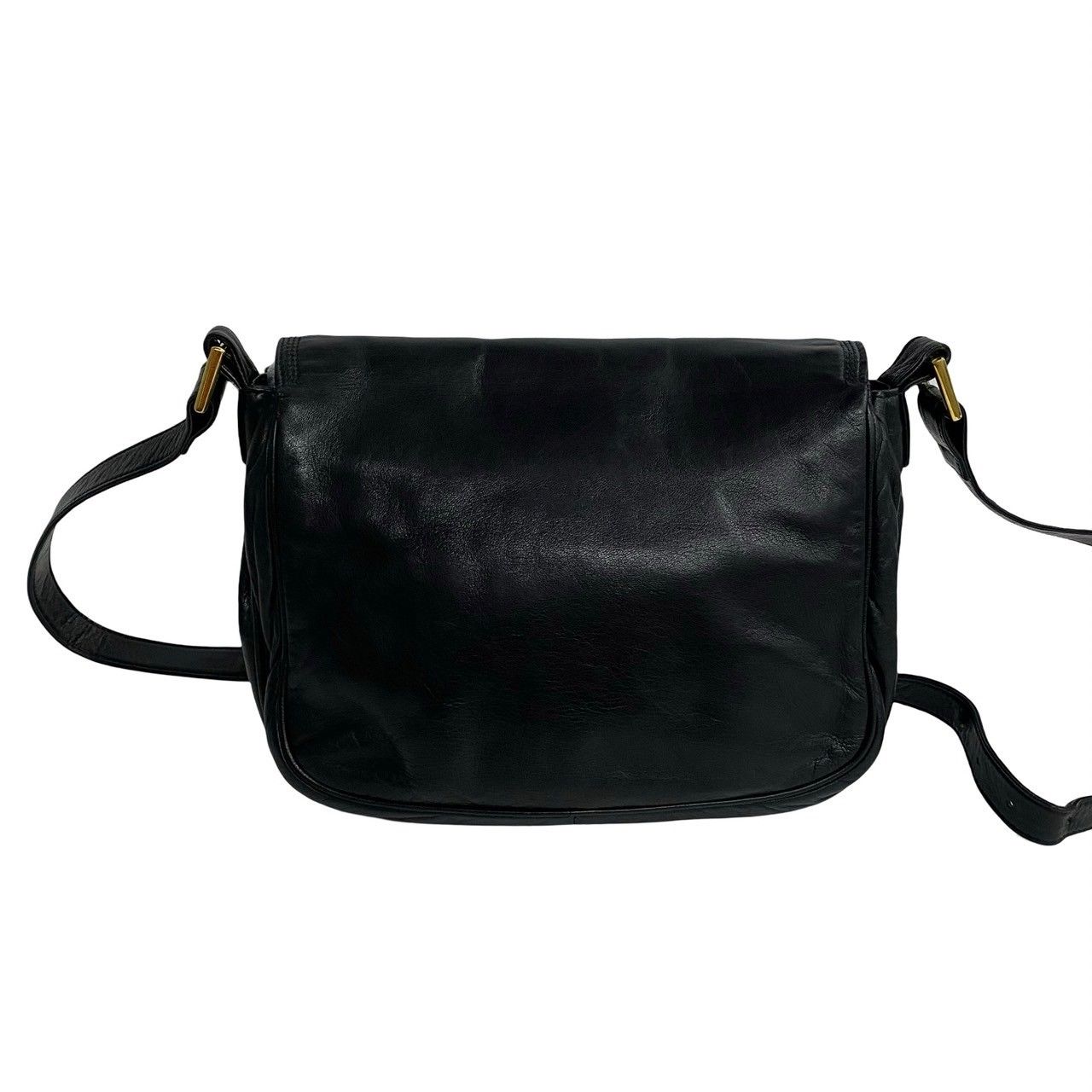 LOEWE ショルダーバッグ アナグラム レザー サコッシュ ブラック LOEWE - オールド ロエベ ショルダーバッグ アナグラム