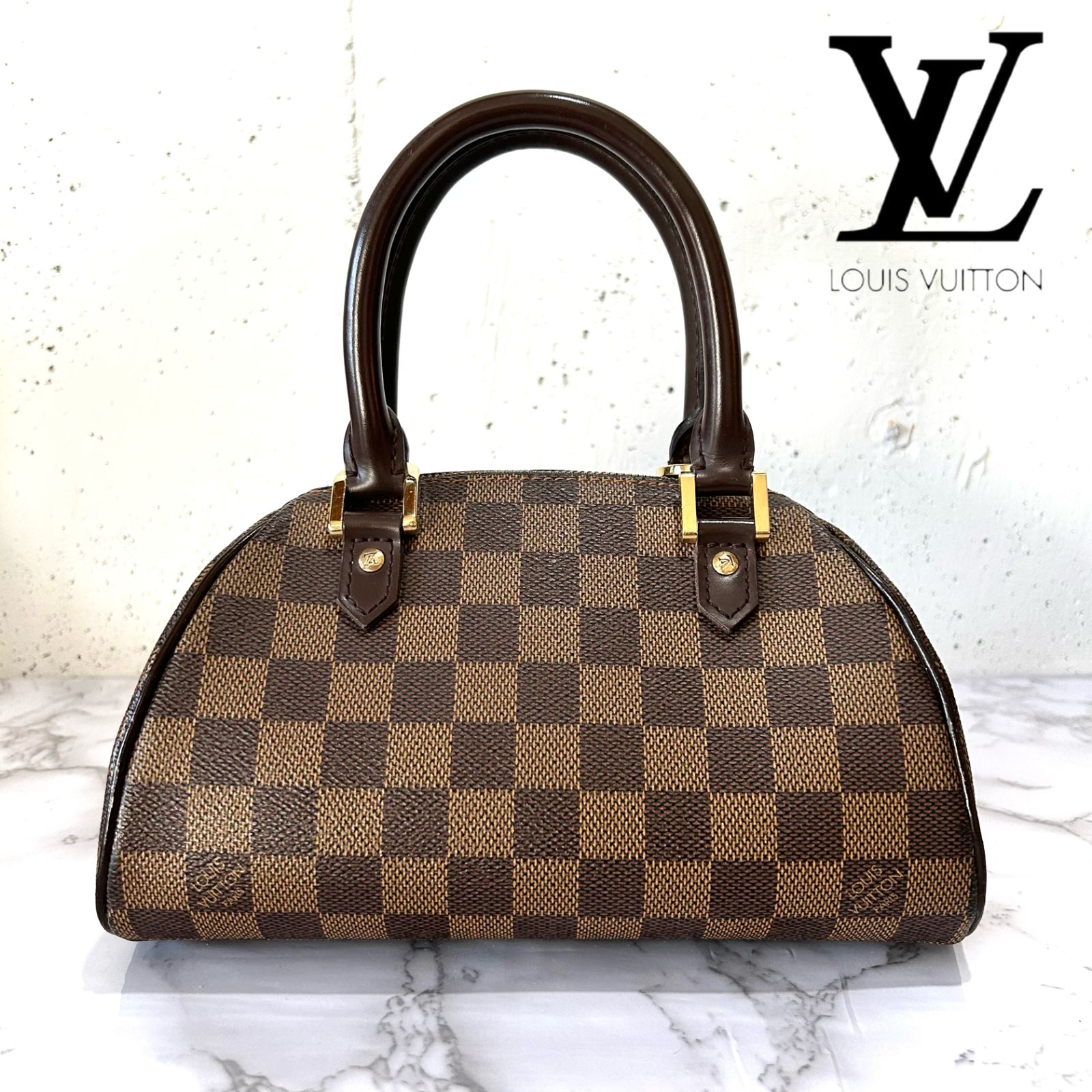 LOUIS VUITTON◆ルイヴィトン/リベラミニ_ダミエ・エベヌ_BRW/PVC/ブラウン LOUIS VUITTON◇リベラミニ_ダミエ・エベヌ⁄PVC⁄BRW⁄総柄⁄N41436 LOUIS