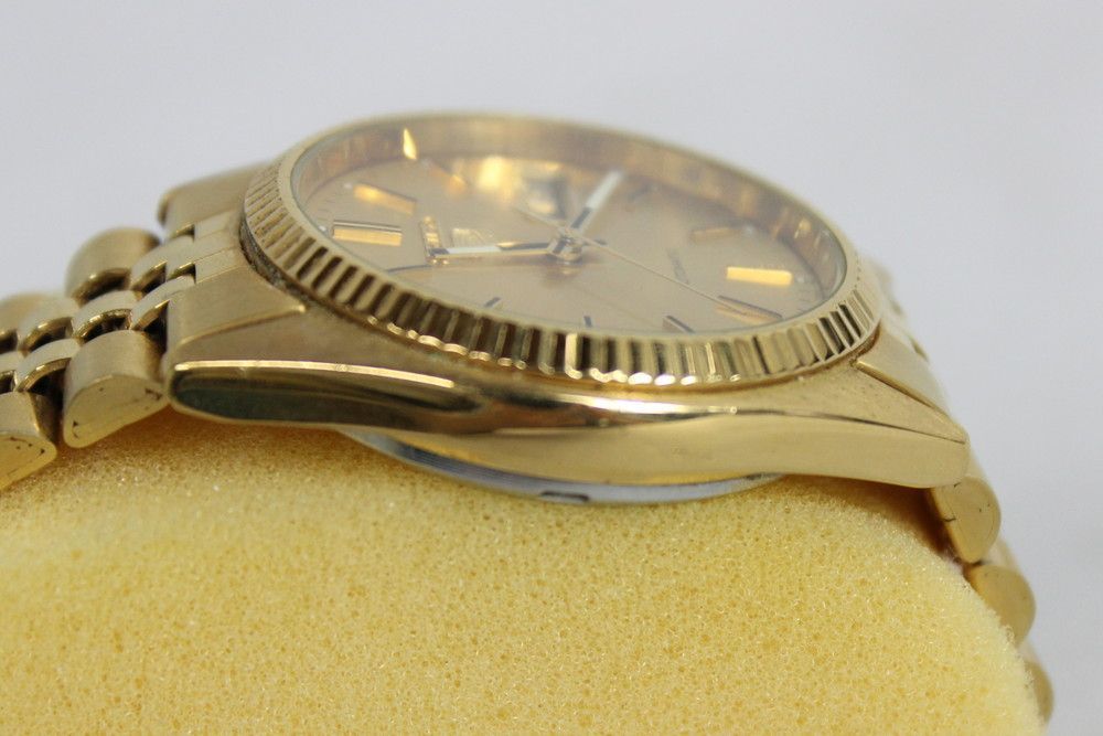 【稼動品】SEIKO5セイコー 自動巻 ラウンド デイデイト ゴールド ◇SEIKO セイコー5 デイデイト 自動巻き時計 ゴールド 腕時計