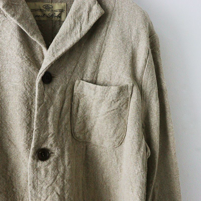 ネストローブ nest Robe リネンキャンバスWワッシャージャケット