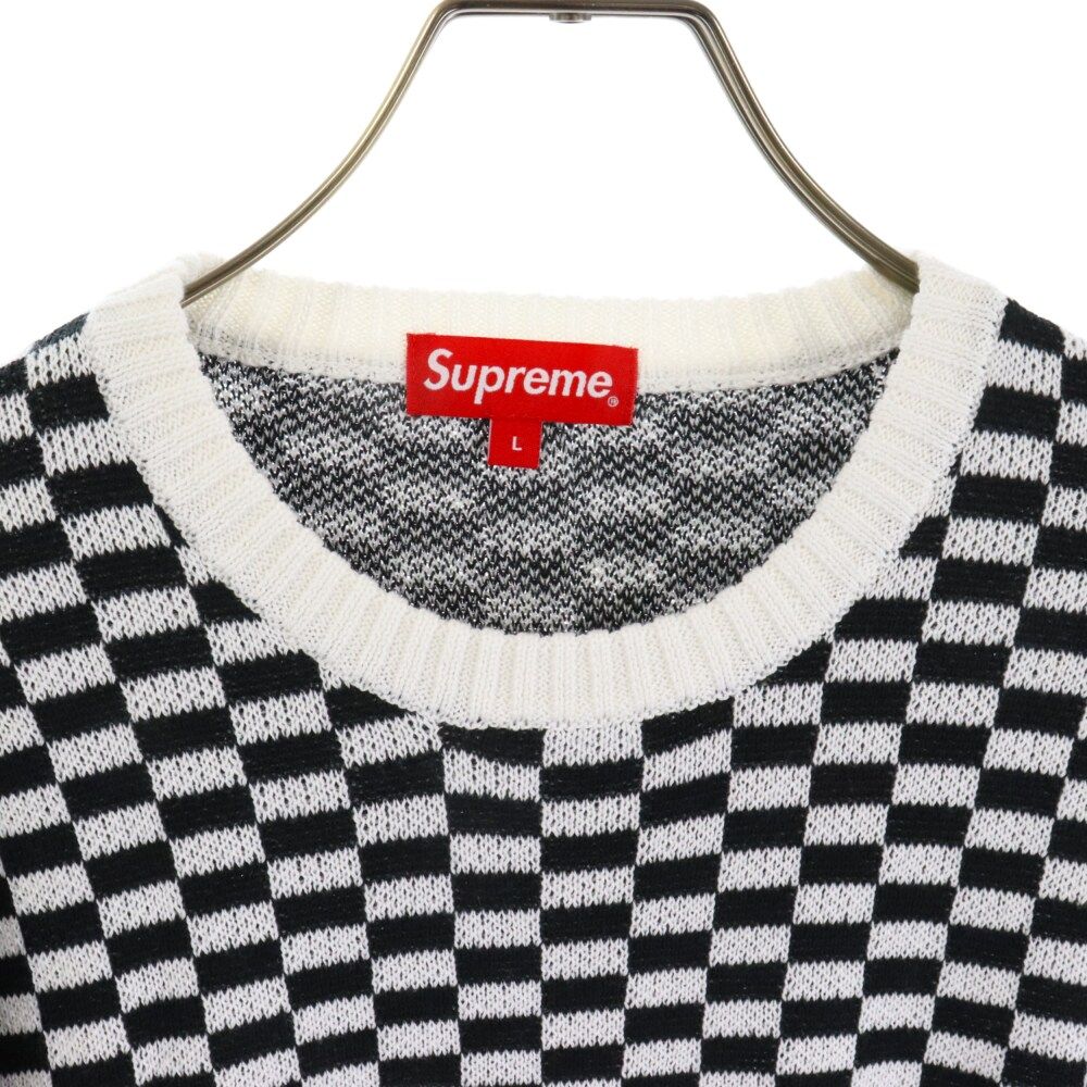 SUPREME (シュプリーム) 20SS Back Logo Sweater Checkerboard