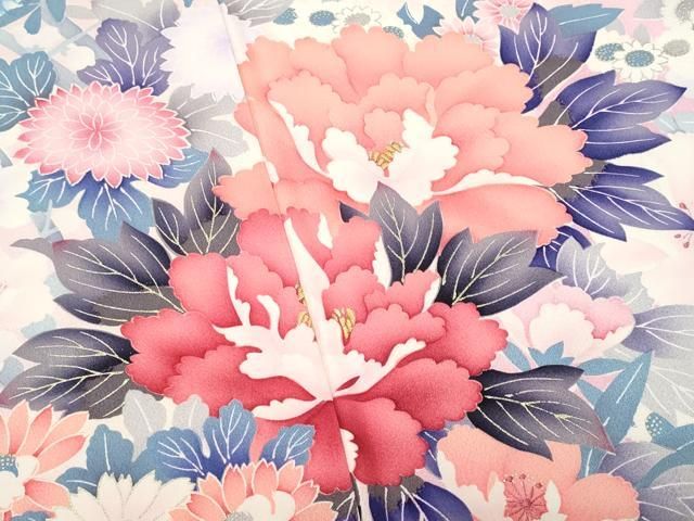 平和屋着物□豪華振袖・長襦袢セット 刺繍 花車文 暈し染め 金銀