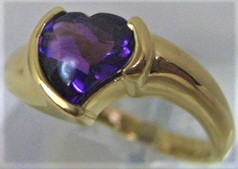 スタージュエリーStarJewelry K18 リング アメシスト ハートカット 