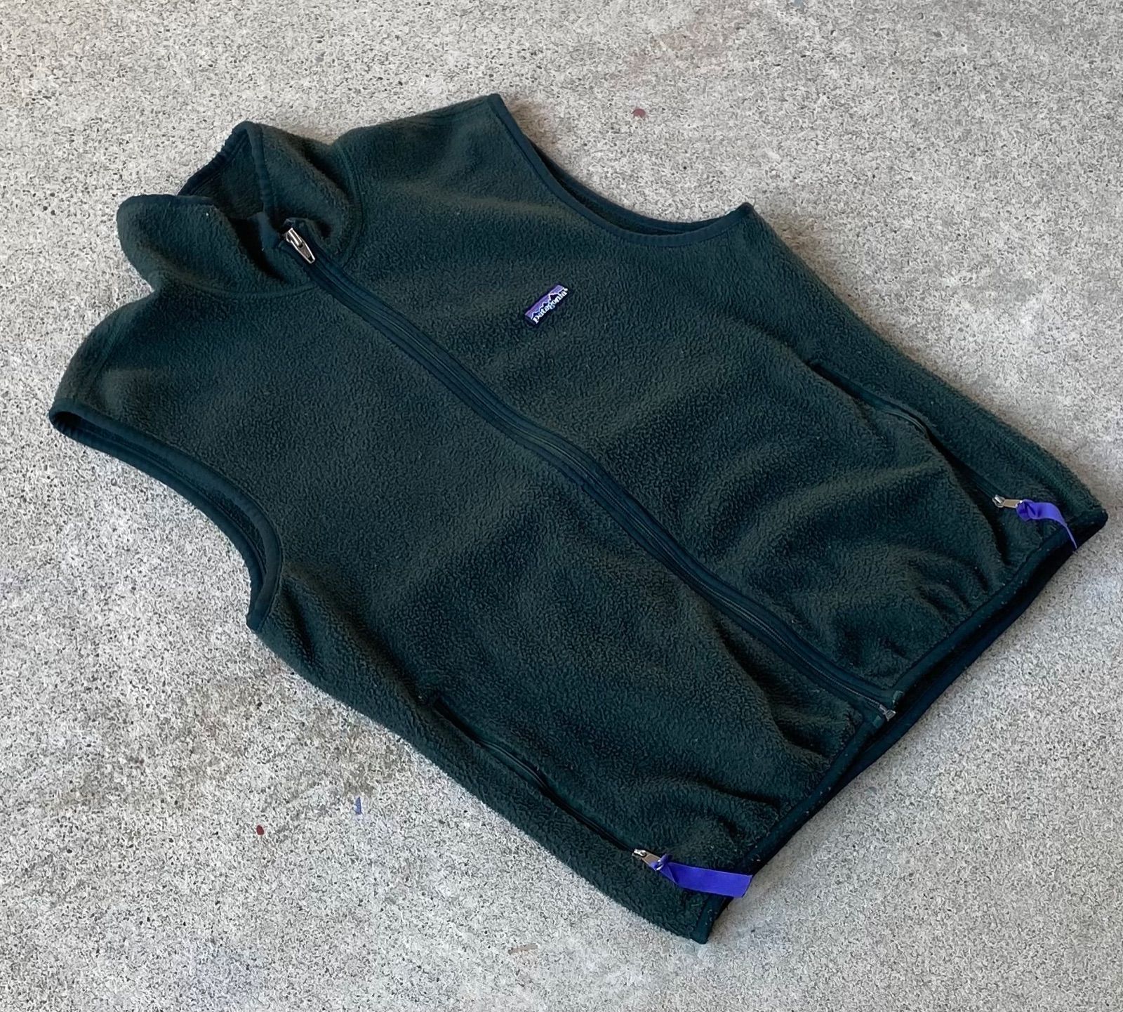 極美USED 94年FW製 パタゴニア シェルドシンチラベスト 黒! M jkz774