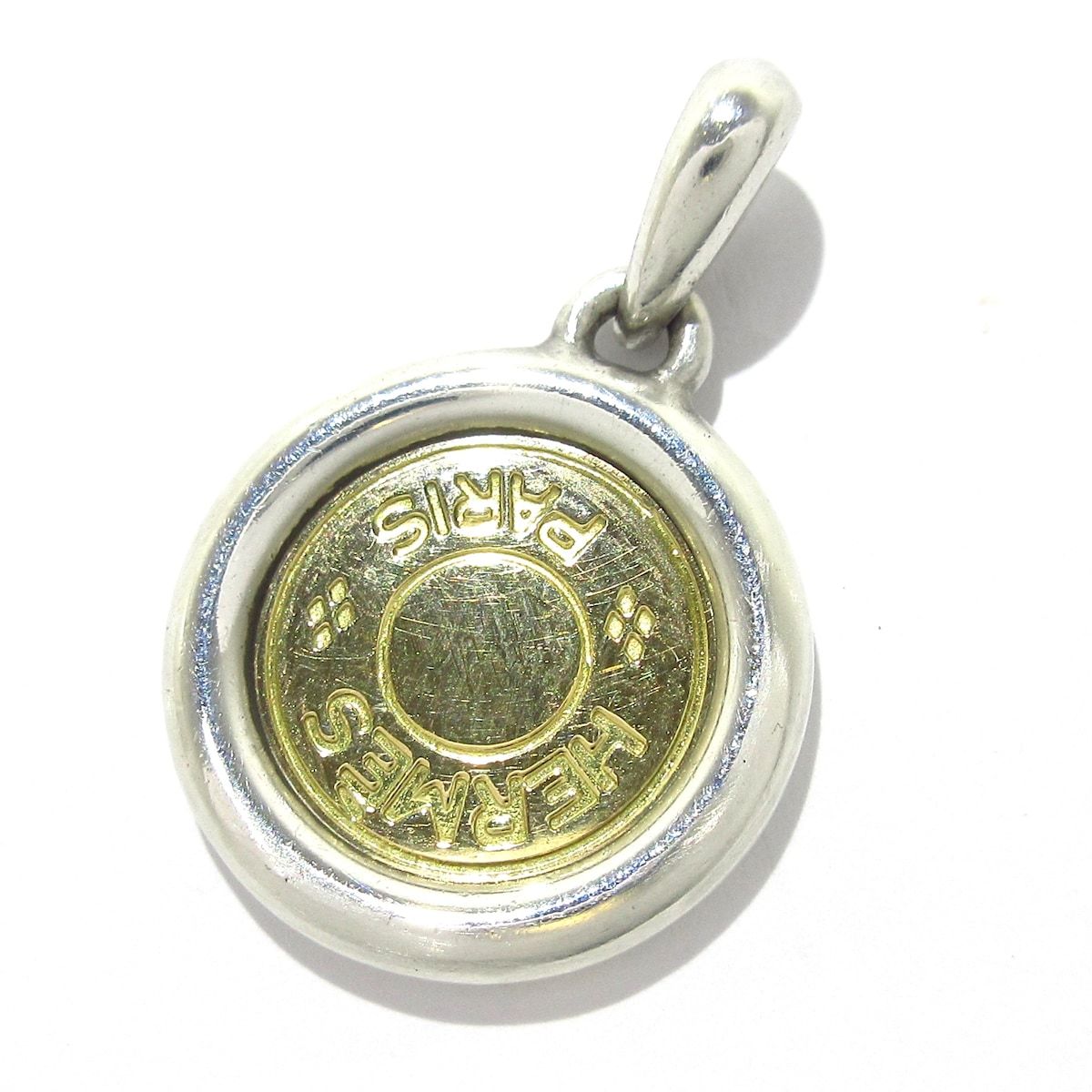 HERMES エルメス ペンダントトップ セリエ ゴールド×シルバー