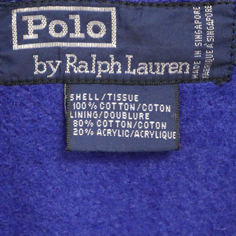 POLO RALPH LAUREN (ポロラルフローレン) 90S VINTAGE ヴィンテージ 裏地フリース コットン ウエスト ドローコード ジャケット レッド