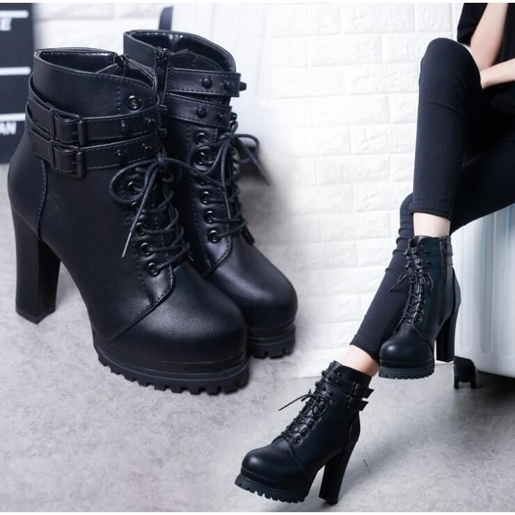 厚底靴 エンジニアブーツ レディース サイドジップブーツ 疲れない