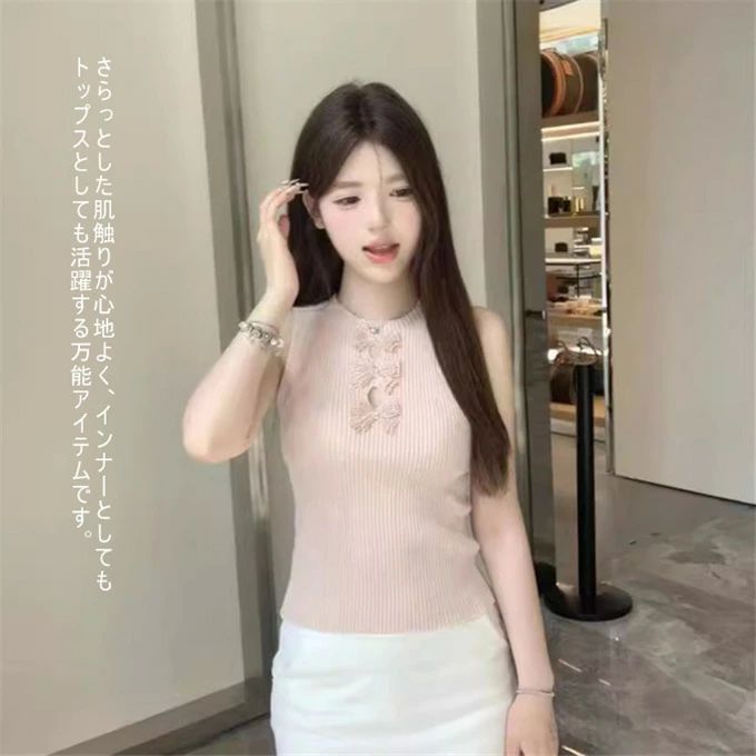 ニット レディース トップス レディースニット レディーストップス サマーニット ノースリーブ シアー素材 ティアードデザイン きれいめ おしゃれ 楽天市場】【SUMMER FAIR】M/Lサイズ 透かし編みシアー
