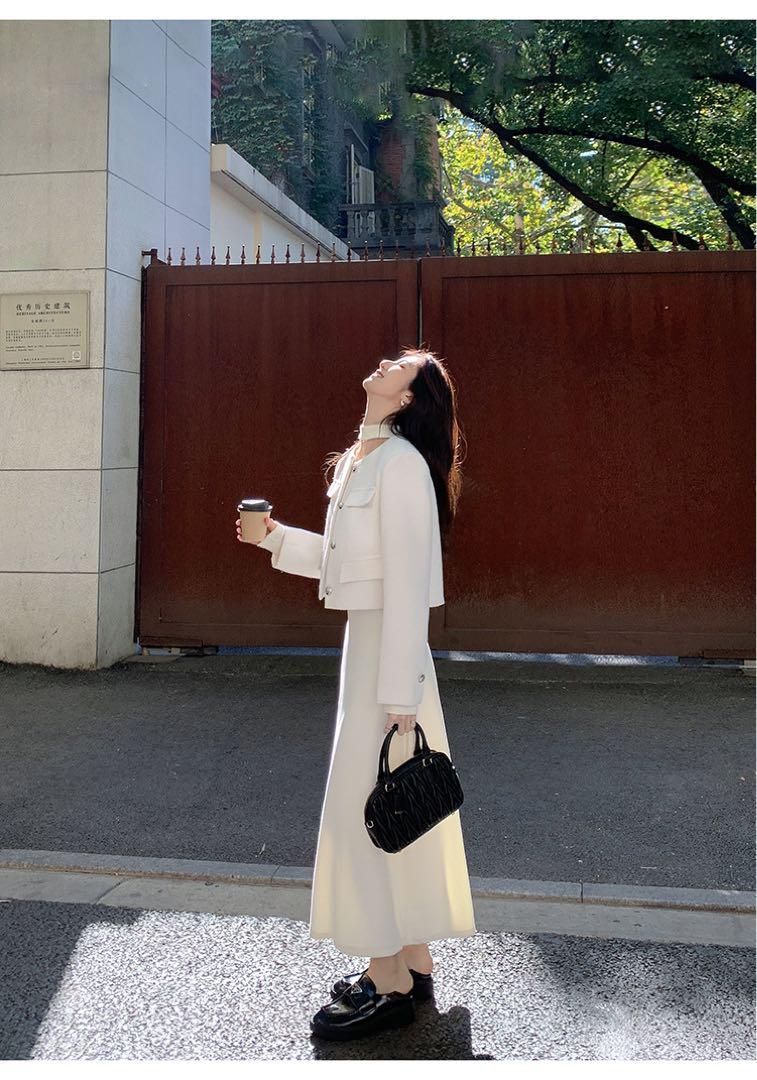 タイトニットロングワンピ