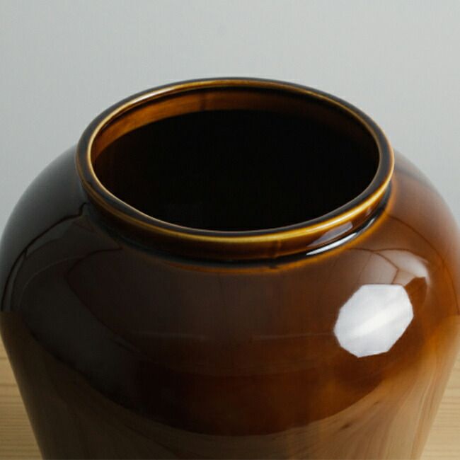 あめ or-65-079】かもしか花卉店 大きな花瓶(おしゃれ 大きい 陶器 壺