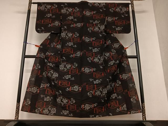 平和屋着物●久留米絣　単衣　花亀甲文　綿　逸品　AAAV7442zg 平和屋着物○久留米絣 単衣 花亀甲文 綿 逸品 AAAV7442zg - メルカリ