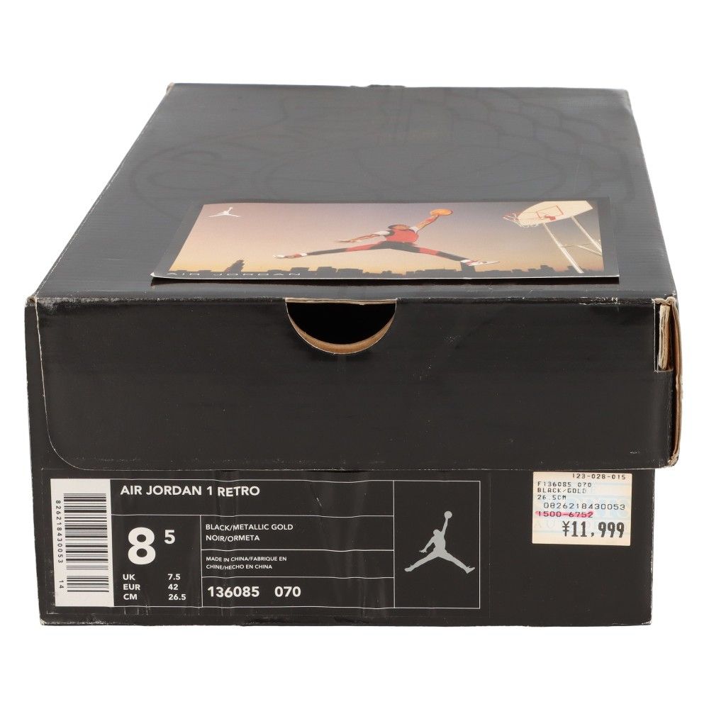 NIKE (ナイキ) Air Jordan 1 Retro Mid Black Metalic Gold 2003 エア