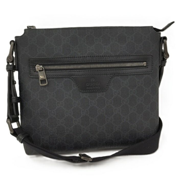GUCCI ショルダーバッグ GGスプリーム PVC ブラック 387514