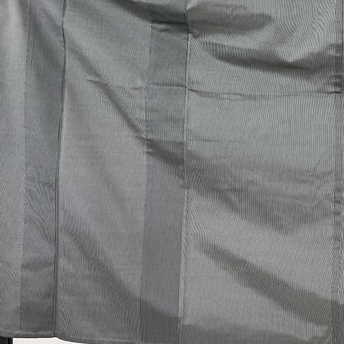 男着物 身丈158.5cm 裄丈67cm L 単衣 縦縞 灰色 正絹 秀品