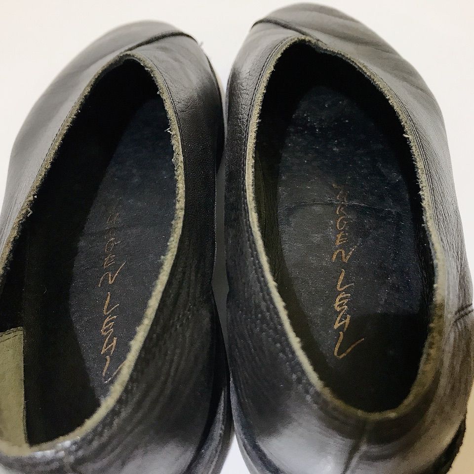 JURGEN LEHL ヨーガンレール スリッポン フラットシューズ 革 黒