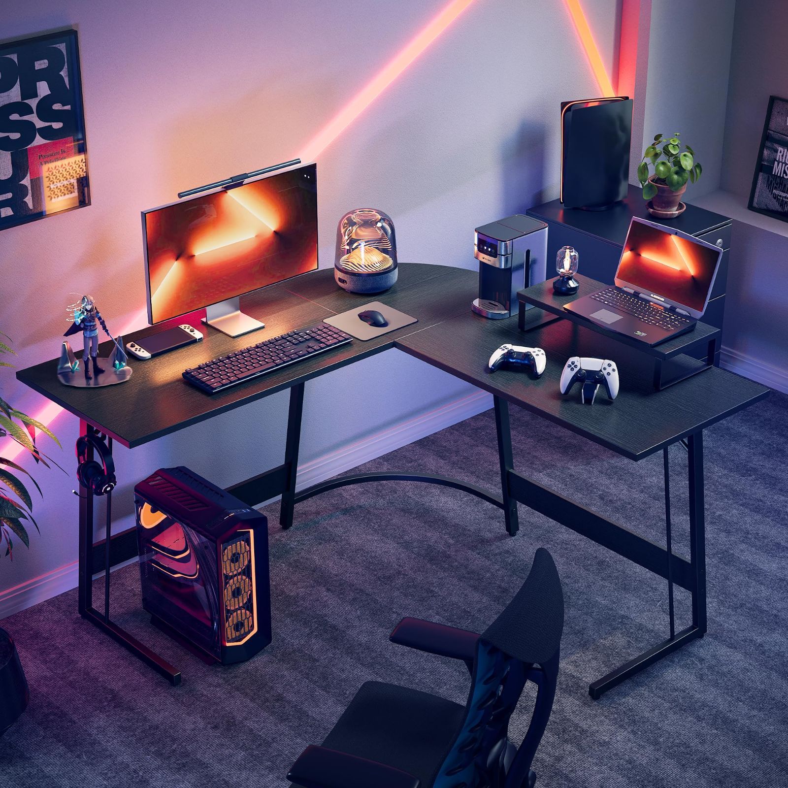 モニター台付き