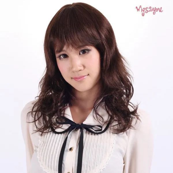 パーマウィッグ Wigs2you HH-111 HH-CHARCOAL パーマウィッグ 巻き髪スタイル ミディアムウィッグ ブラウン 茶色 茶髪 コスプレイベント イメチェン エクステ ロングヘア カールへア 人毛ヘア 人毛 人毛ウィッグ 人毛100％