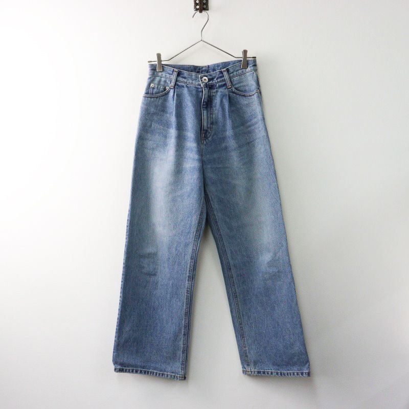 定価31900円 ドゥーズィエムクラス Deuxieme Classe 追加タックバギーデニム パンツ 32 インディゴブルー 2400014448795