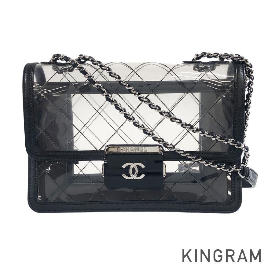 シャネル　CHANEL チェーンベルトショルダーバック　クリアバック