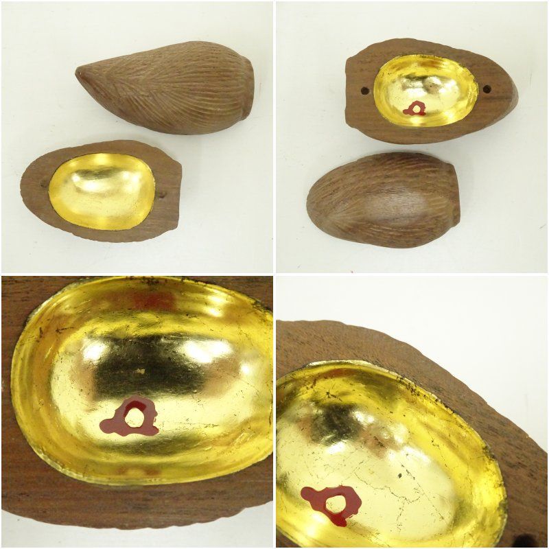 川本光春造 桑彫筍香合（建仁寺 竹田益州書付）（共箱） 茶道具 茶道