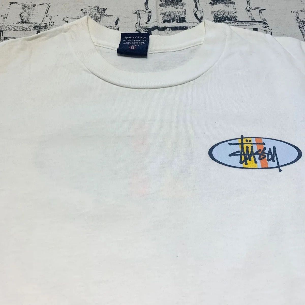 NO.2 STUSSY CIRCLE SHAWN LOGO SURF TEE L ステューシー