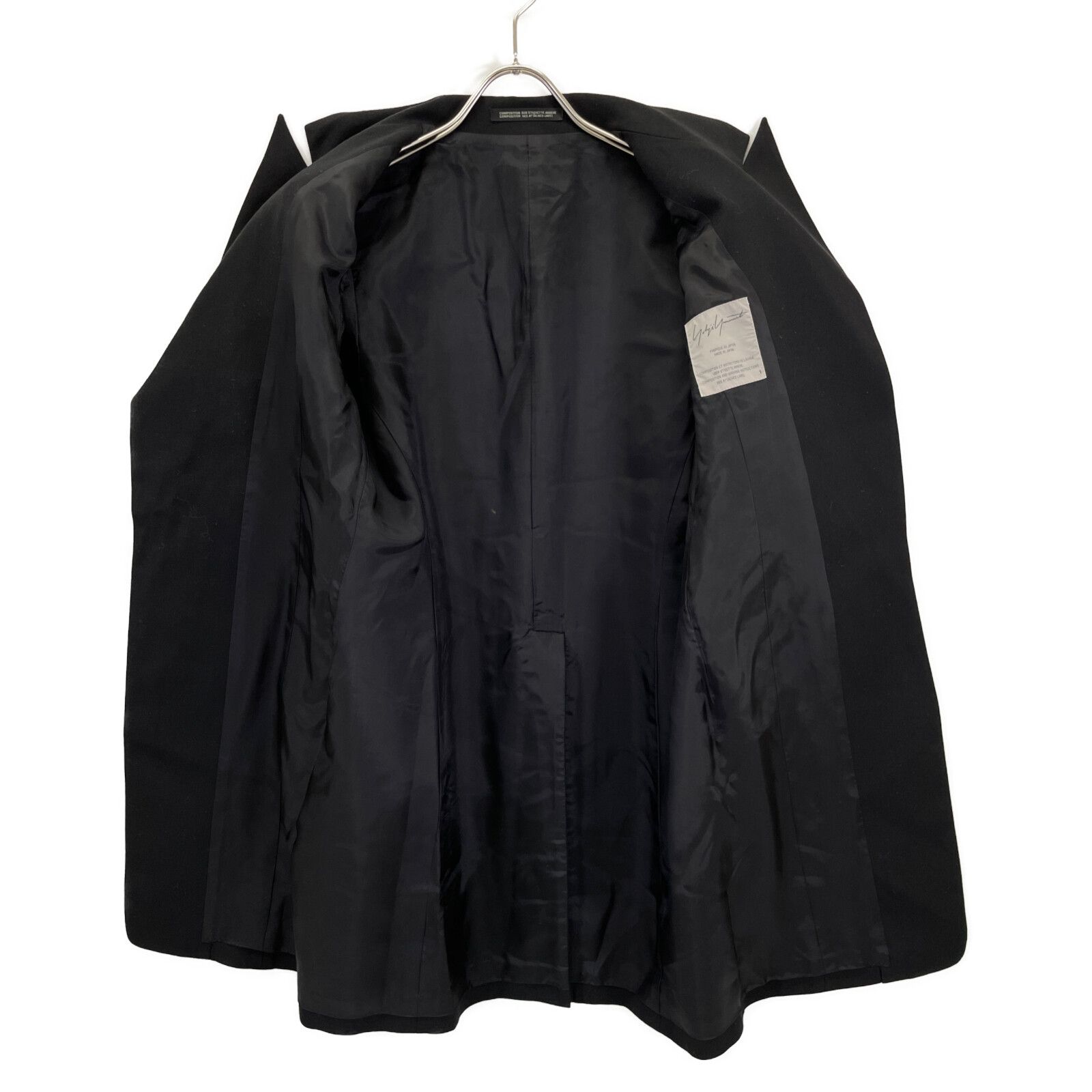 Yohji Yamamoto ヨウジヤマモト 07AW FX-J39-109 ﾌﾞﾗｯｸ ｳｰﾙ ﾗﾑﾚｻﾞｰﾃｰﾌﾟ  