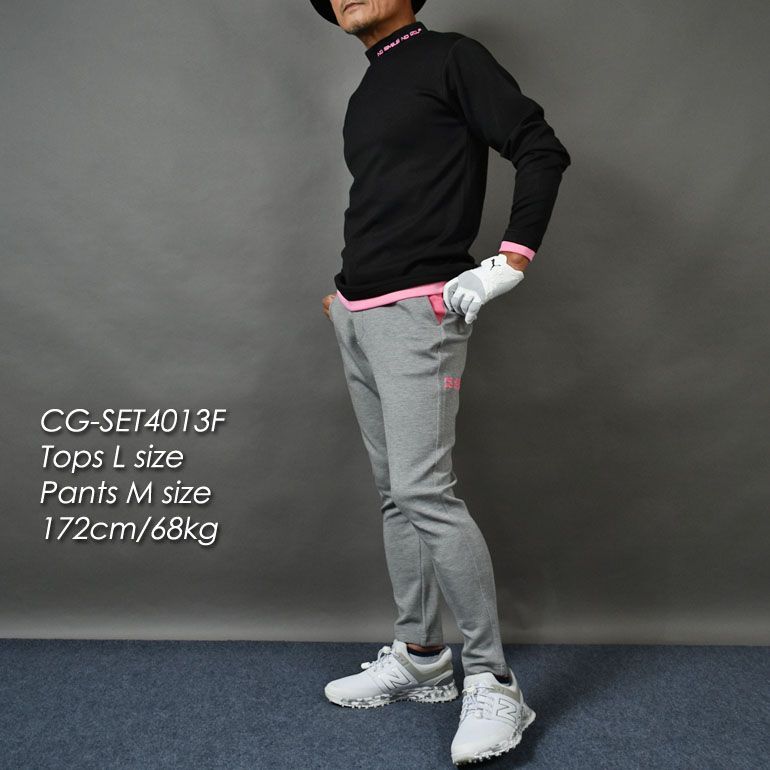 上昇の COMONGOLF コモンゴルフ エアーポンチ素材長袖モックネック-テーパードゴルフパンツセットアップ CG-SET4013F M L XL XXL XXXL ゴルフウェア 春秋 トレーナー ズボン バイ スウェット ストレッチ 伸縮性 保温性 100％品質保証。
