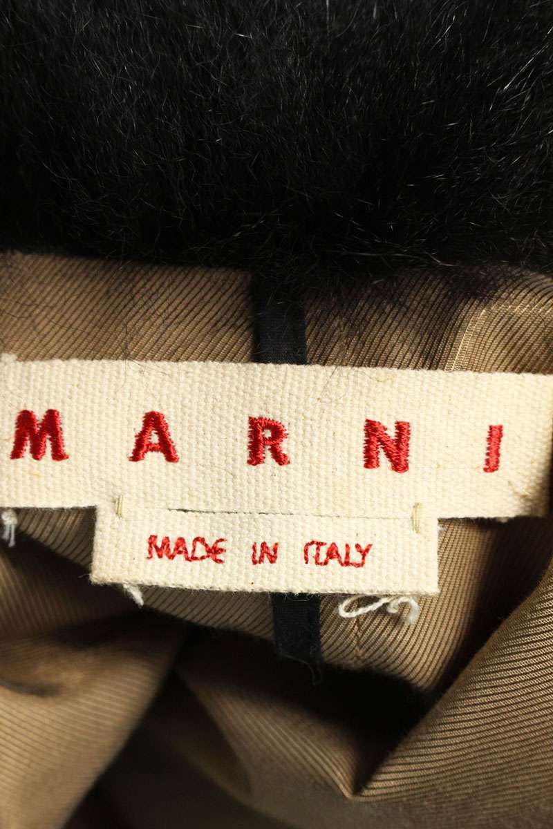 マルニ スリーブレスマルチカラーファーコート レディース 40 - メルカリ 