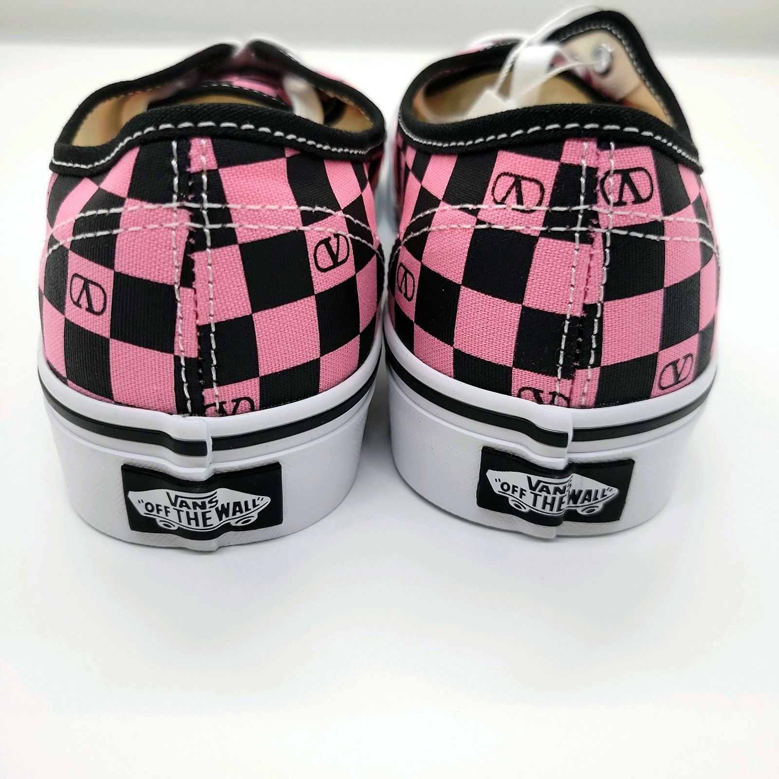 Valentino vans ヴァレンティノバンズコラボ　ピンクチェッカー柄44 Valentino Garavani x Vans Vロゴ チェッカースニーカー